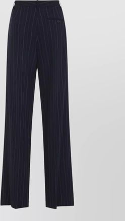 Ralph Lauren Collection jody wide leg pinstripe pleated trousers