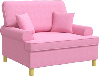 vidaXL Sill&oacute;n Con Cojines Rosa Tela Vidaxl