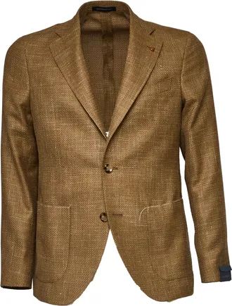 Sartoria Latorre Summertime Hopsack Single-Breasted Blazer