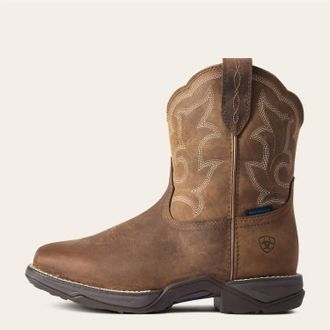 Ariat Womens Anthem Shortie Ii Waterproof Western Boots - Medium/wide In Distressed Brown