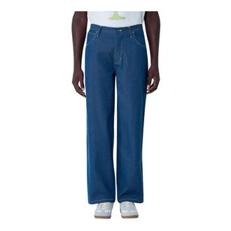 Story mfg. STORY mfg., Straight Jeans, male, Blue, Size: M Straight Jeans