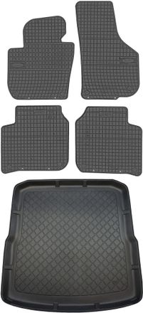 OEM Skoda Superb Ii Kombi De Noviembre De 2009 A Agosto De 2015. Juego De Alfombrillas De Goma Para Coche Y Alfombrilla Para Maletero