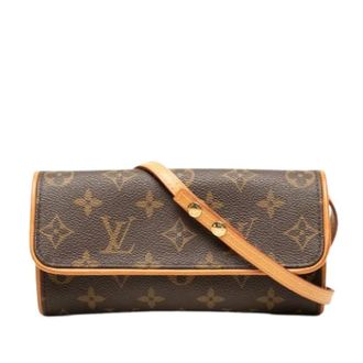 Louis Vuitton Pre-owned Clutches, female, Brown, Size: ONE SIZE Pre-owned Pochette Twin PM