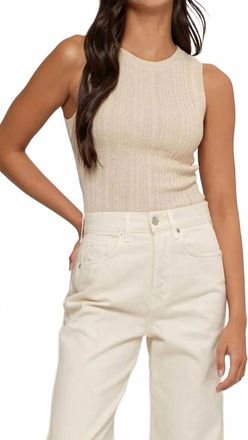 Blu Pepper Nadia Sleeveless Sweater In Beige