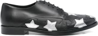 Stefan Cooke Star Jazz Leather Lace-Up Shoes - men - Leather/Leather/Leather - 43 - Black