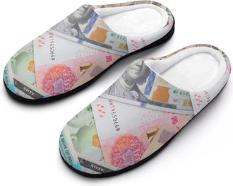 Generic World Dollars Mens House Slippers Memory Foam Washable Cotton Slip on Home Shoes