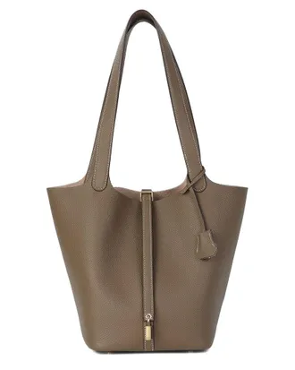 Tiffany & Fred Pebbled Leather Bucket Tote