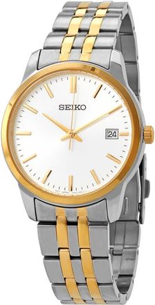 Seiko Essentials Quartz White Dial Mens Watch SUR402
