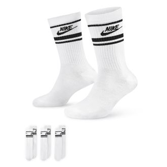 Nike Unisex Nike Sportswear Dri-FIT Everyday Essential Crew Socks (3 Pairs) in White | DX5089-103