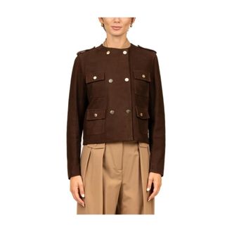 Semicouture Mujer, Chaquetas, Marr&oacute;n, Talla: M