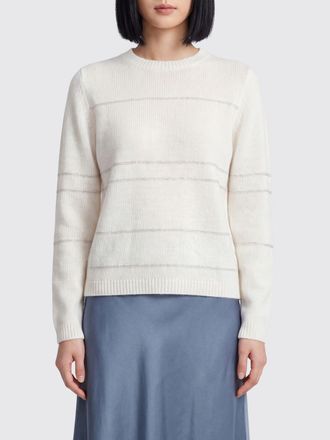 Fabiana Filippi Striped Crewneck Jumper in Wool and Mohair Blend