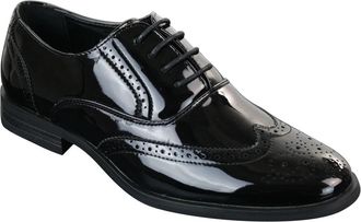TruClothing Lace Patent Brogue Shoes Gatsby