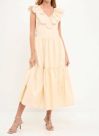 English Factory On The Other Hand Dress In Yellow