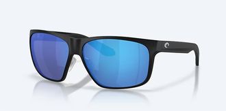 Costa Unisex Trades Polarized Sunglasses In Matte Black Blue Mirror