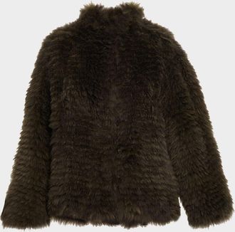 Giorgio Armani Horizontal Goat Shearling Coat