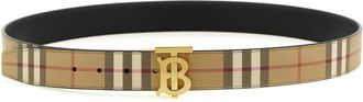 Burberry Beige TB Buckle Reversible Belt