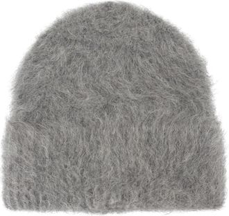 Toteme Alpaca Wol Beanie in Grijs - Dames - Hoeden - Grijs - ONE Size - Wol - Accessoires