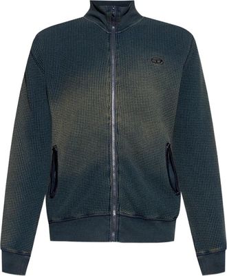 Diesel Cardigan con lavorazione a nido dape - Blu