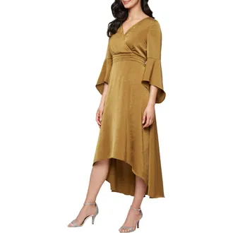S.L. Fashions Bell Sleeve Maxi Dress in Olive at Nordstrom Rack, Size 6