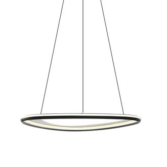 QAZQA Dise&ntilde;o L&aacute;mpara Colgante De Dise&ntilde;o Negra Regulable En 3 Pasos - Organico Pl&aacute;stico /acero Org&aacute;nica Incluye Led Max. 1 X 42 Watt - Qazqa