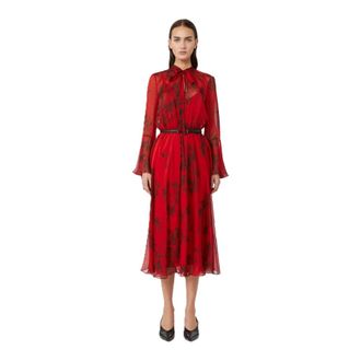 Max Mara Midi Dresses, female, Red, Size: M Klenia Dress
