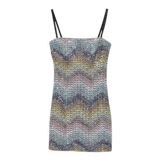 Missoni Short Dresses, female, Multicolor, Size: S Chevron-pattern Mini Dress