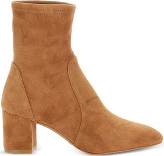 Stuart Weitzman 60 mm Yuliana suède enkellaarzen - Beige