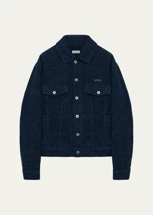 Loewe Mens Textured Trucker Jacket