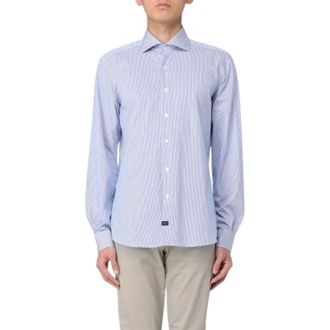 Fay Casual Shirts, male, Blue, Size: 4XL Casual Shirt