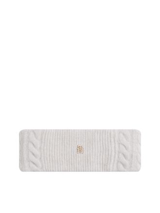 Tommy Hilfiger Stirnband TOMMY HILFIGER ELEVATED CHIC HEADBAND, Damen, grau (grau whisper), Strick, Materialmix, unifarben, M&uuml;tzen Stirnband, Regular fit