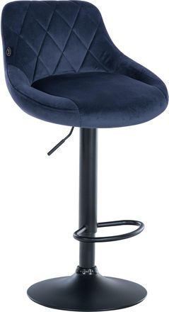 Clp Taburete De Bar Lazio En Terciopelo Azul Negro