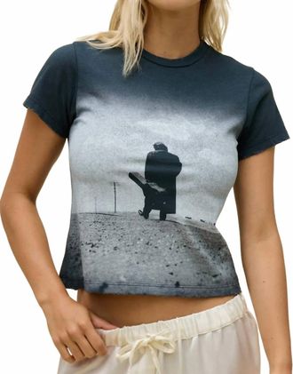 Daydreamer Johnny Cash Silhouette Tee In Vintage Black