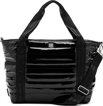 Think Royln Jetset Wingman Cross Body Womens Handbags Black Patent, Chain/Polyester