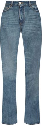 Coperni buckle-detail slim-fit jeans - women - Cotton - L - Blue
