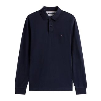 Tommy Hilfiger Tops, Heren, Blauw, M, Katoen, 1985 Regular Long Sleeve Polo
