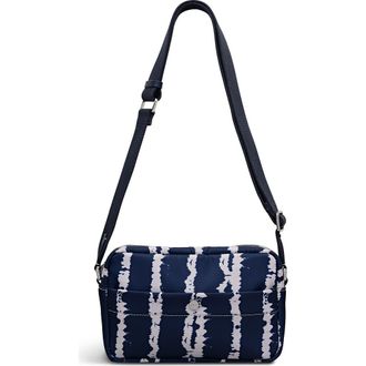 Radley London Halley Row - Tie Dye Stripe Small Ziptop Crossbody Bag in Naval at Nordstrom