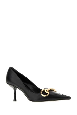 Gucci Womens Black Leather Boulevard Pumps Scarpe Con Tacco High Heel Shoes