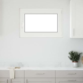 Berkfield Home Basement Window RISOR 90x60 cm Tilt&Turn DIN Right White