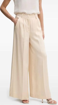 Fracomina Pantaloni a gamba ampia con pieghe - Toni neutri