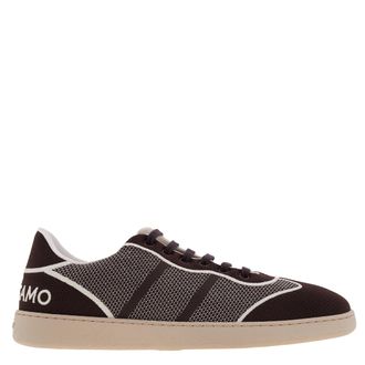 Ferragamo Ferragamo Technical Fabric Low-Top Sneakers, Size 9
