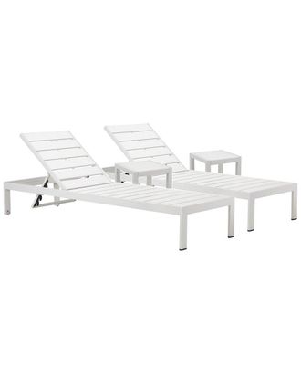 Pangea Home Indoor/Outdoor 2 Joseph Loungers & 2 Side Tables