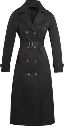 SS7 Womens Maxi Trench Coat Black