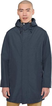 Barbour Rokig Hooded Waterproof Mac Mens Coat Dark Navy : MD, Polyester