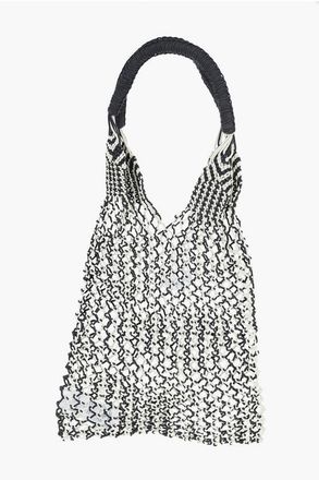Sams&oslash;e & Sams&oslash;e two-tone mesh LARIS shoulder bag size Unica