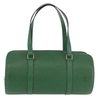 Louis Vuitton Soufflot Handbag Epi Leather Green Leather Handbag (Pre-Owned)