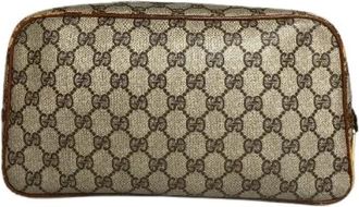Gucci Pre-owned Ophidia Vintage Clutch - Dames - Vintage Clutch - Bruin - ONE Size - Leer - Vintage