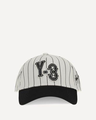 Yohji Yamamoto Pinstripe Baseball Cap Male UNI
