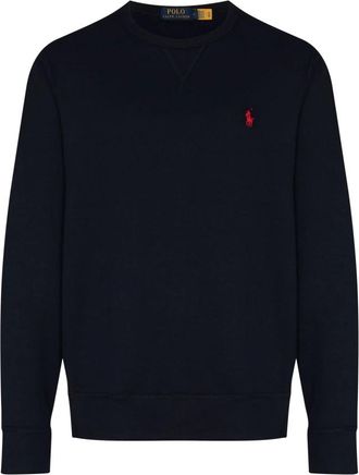 Polo Ralph Lauren Blauwe Crew Neck Sweatshirt Aw 24 - Heren - Sweatshirts - Blauw - L - Katoen - Hoodies & sweatvesten