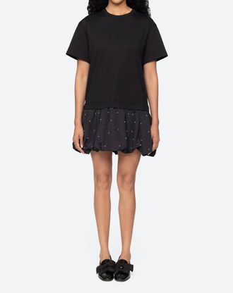 Sea New York Womens Alberta Combo Dress In Black