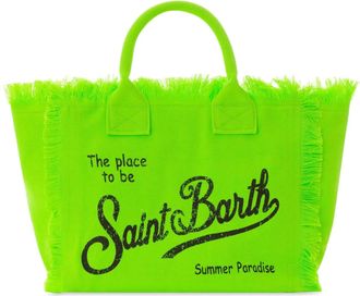 MC2 Saint Barth Colette Fluo Green Cotton Canvas Bag
